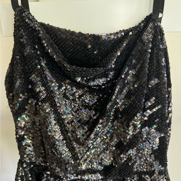 All saints hand embellished sequence mini dress. - Picture 4 of 8